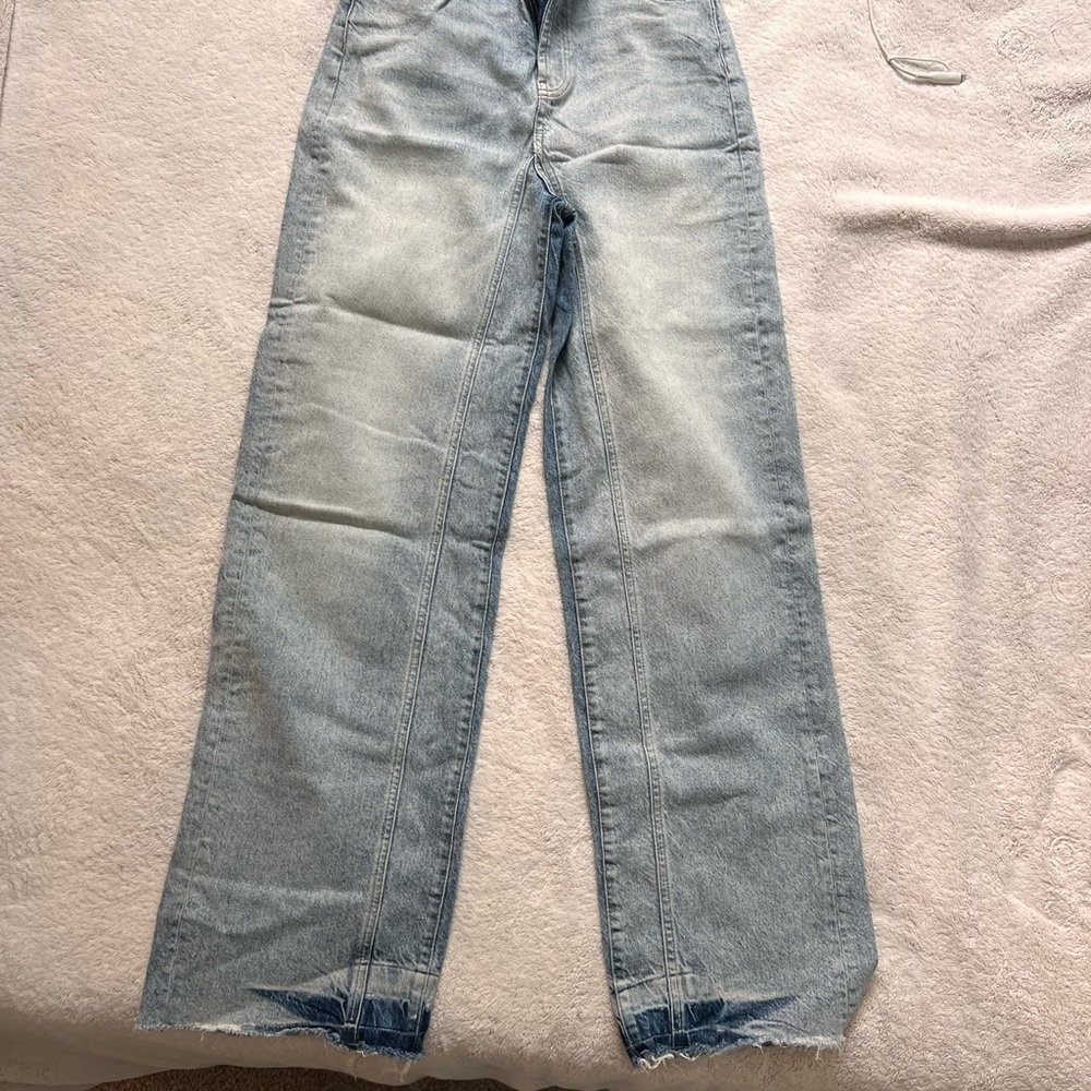 Free People Light Blue Wide Leg Pants